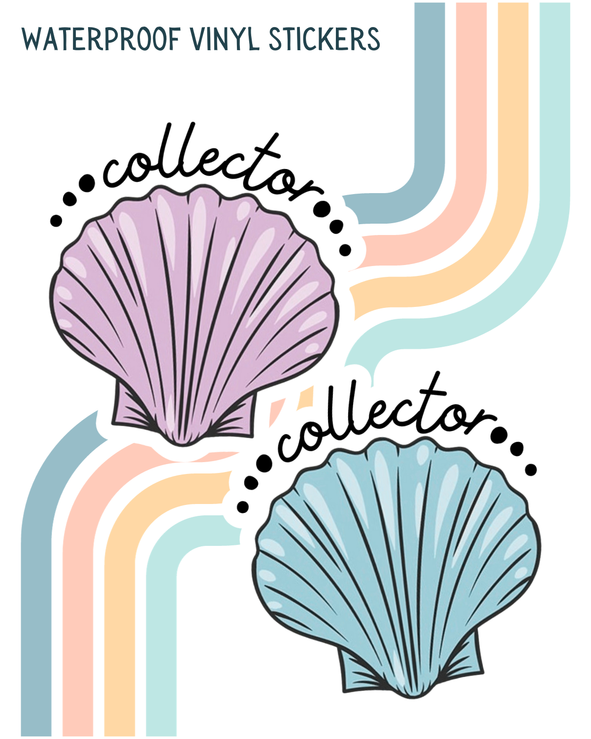 Seashell Collector Decal | Waterproof Vinyl Stickers