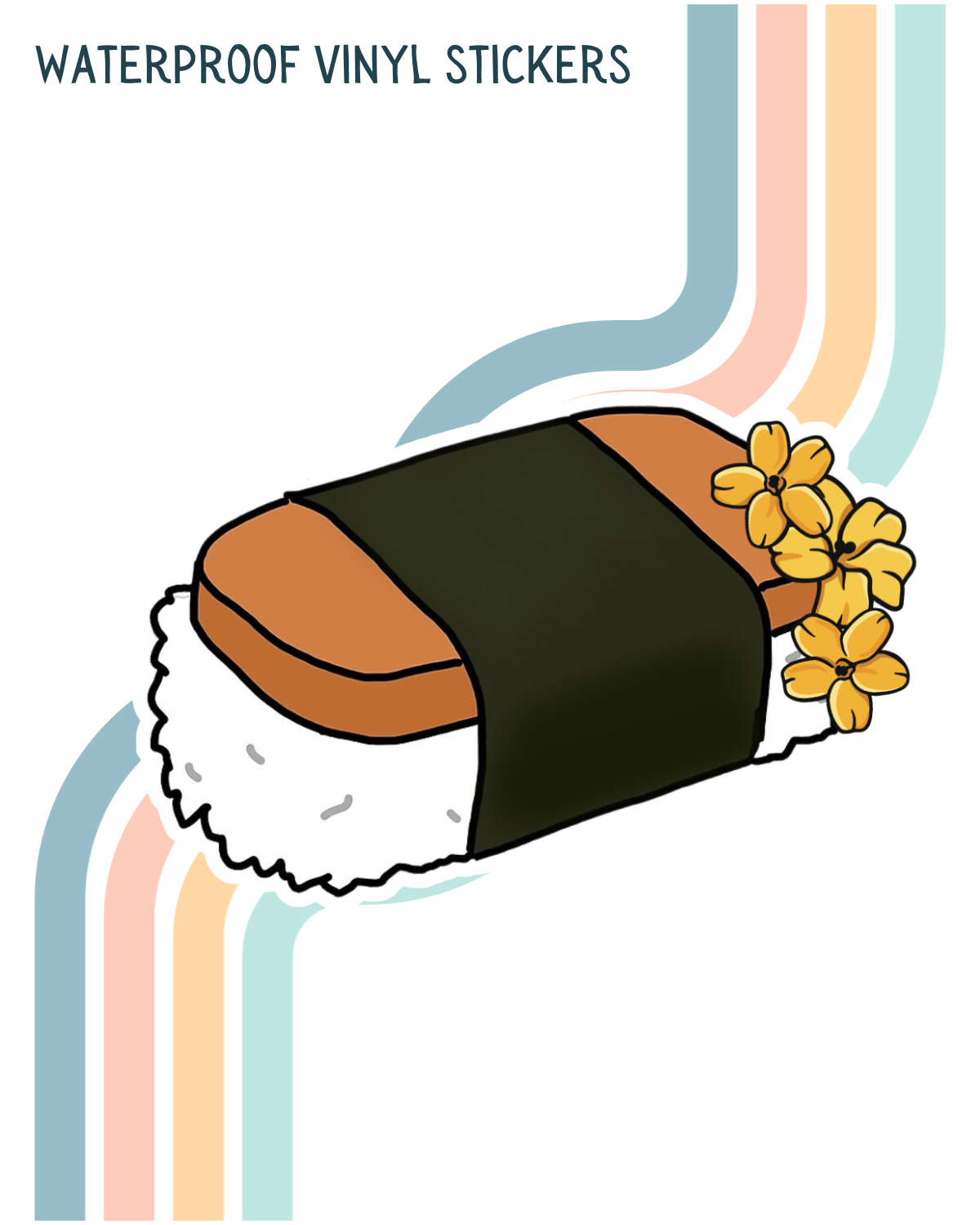 Hawaiian Spam Musubi Decal | Waterproof Vinyl Stickers