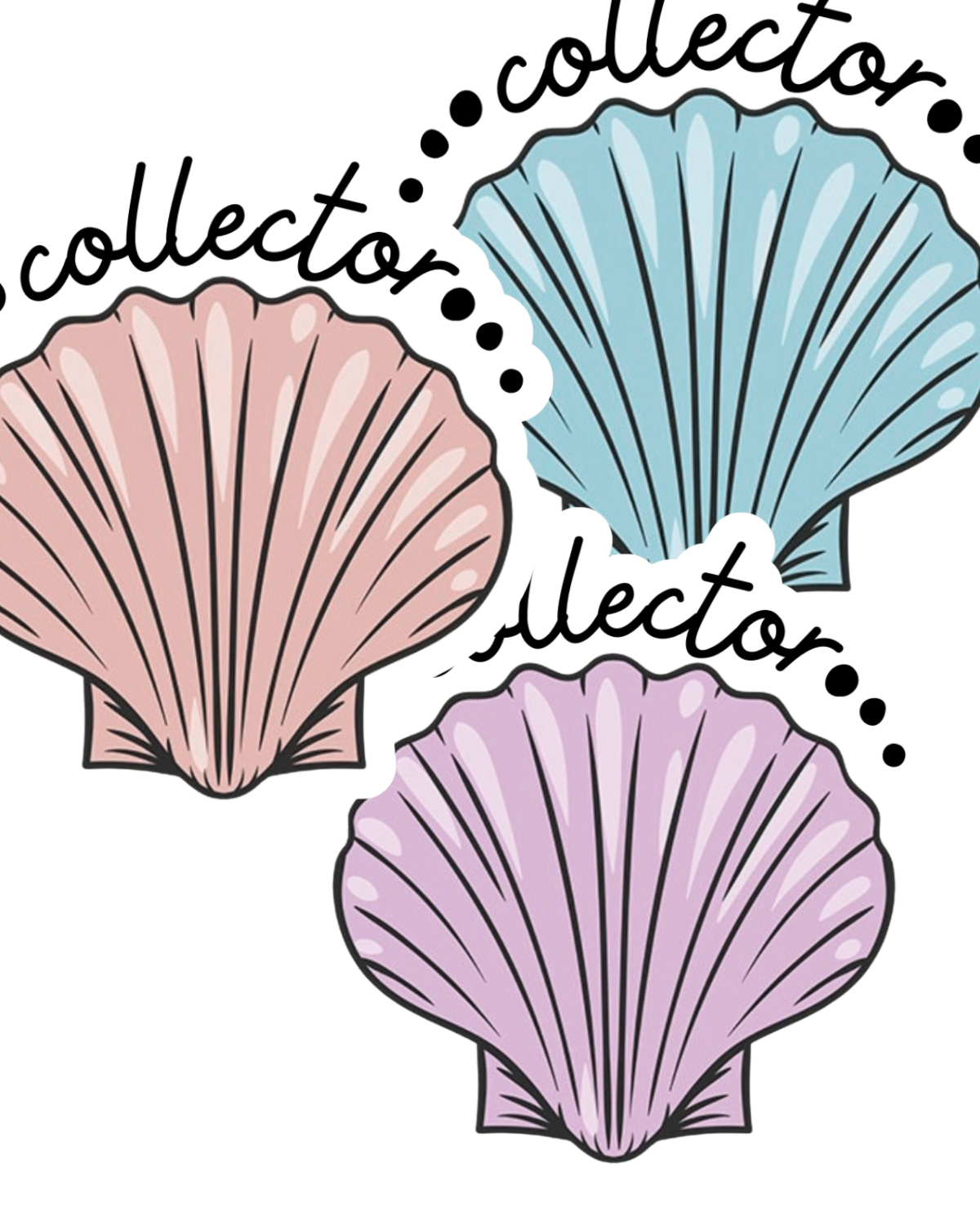 Seashell Collector Decal | Waterproof Vinyl Stickers