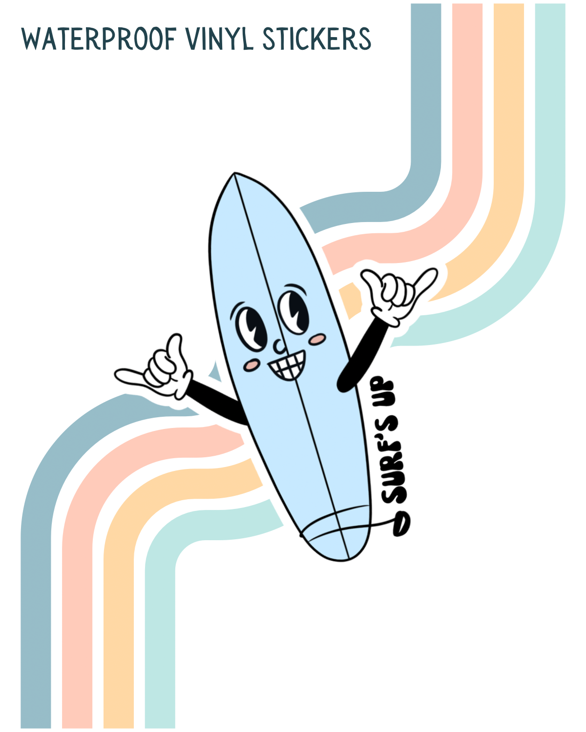 Surf's Up Decal | Waterproof Vinyl Stickers