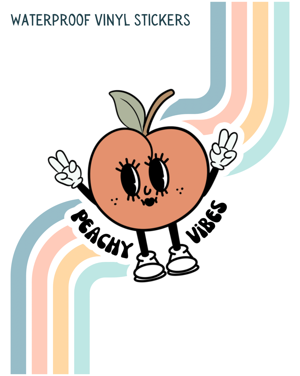Peachy Vibes Decal | Waterproof Vinyl Stickers