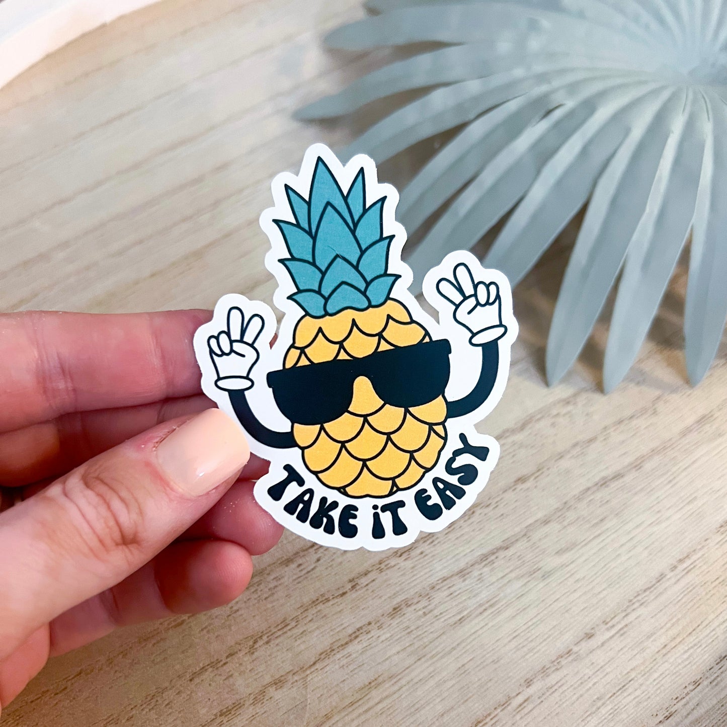 Take it Easy Pineapple Decal | Waterproof Vinyl Stickers