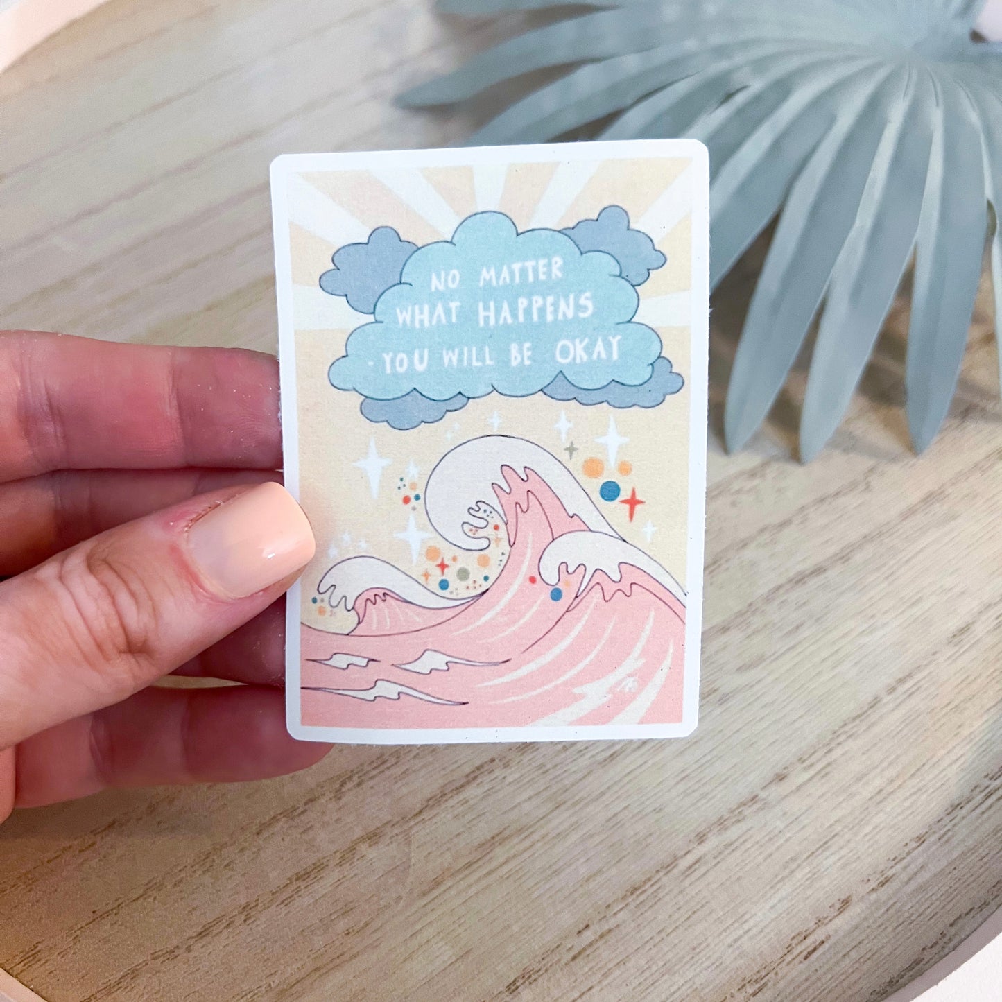 Vintage Waves Postcard Decal | Waterproof Vinyl Stickers