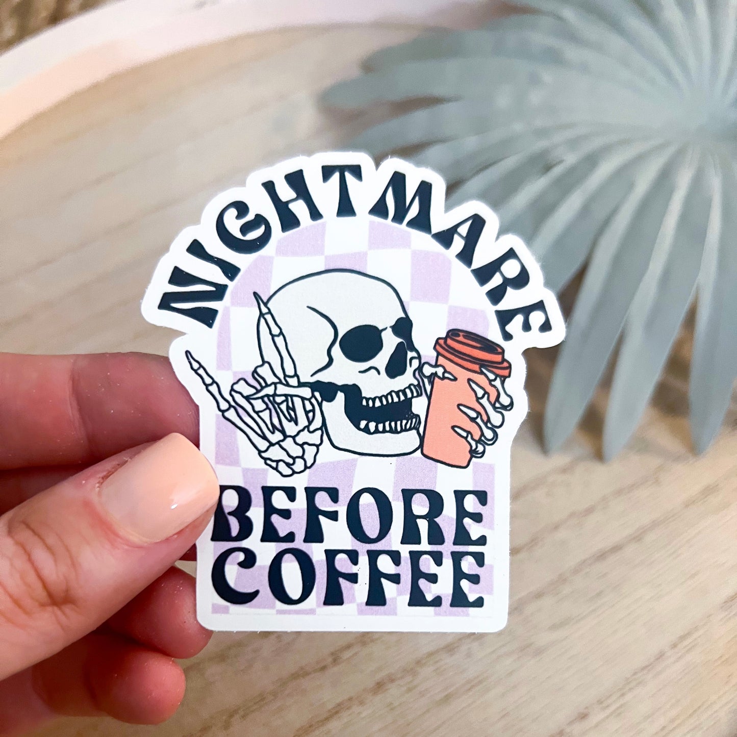 Nightmare Before Coffee Decal | Waterproof Vinyl Stickers