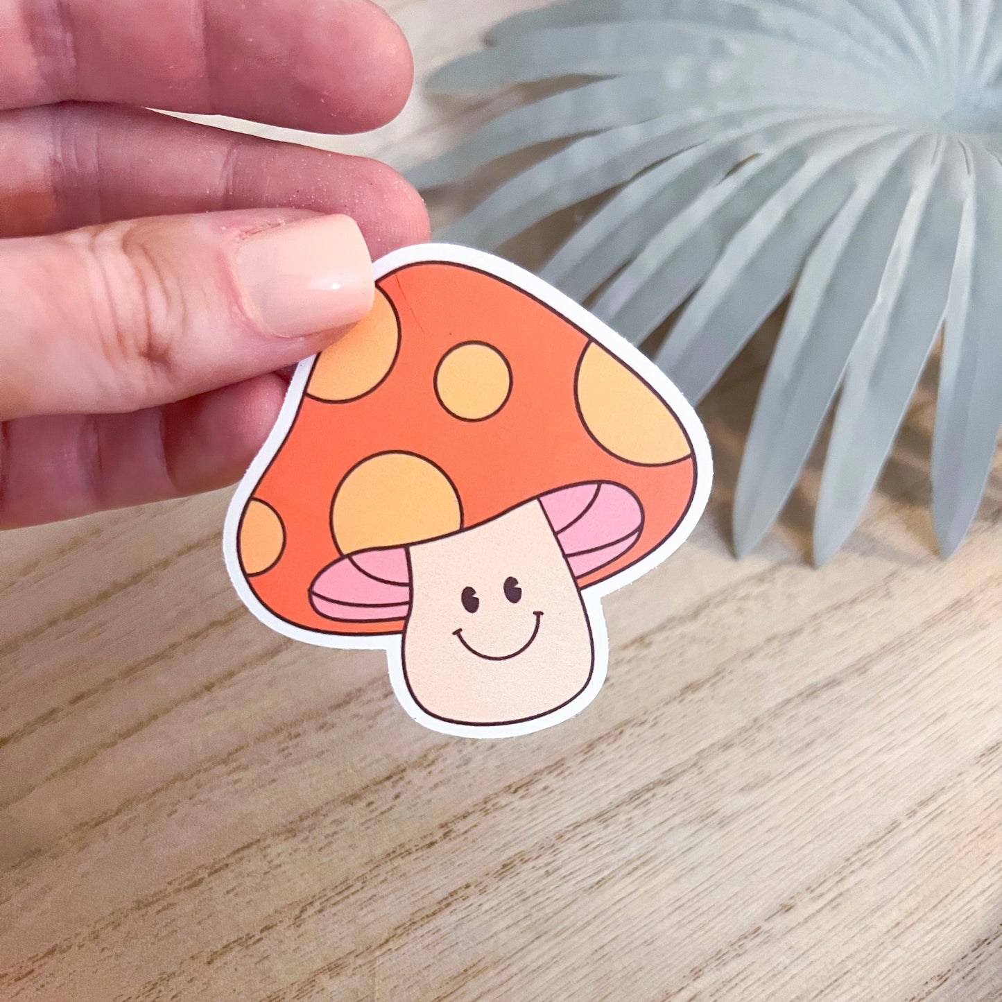 Smiley Mushroom Decal | Waterproof Vinyl Stickers