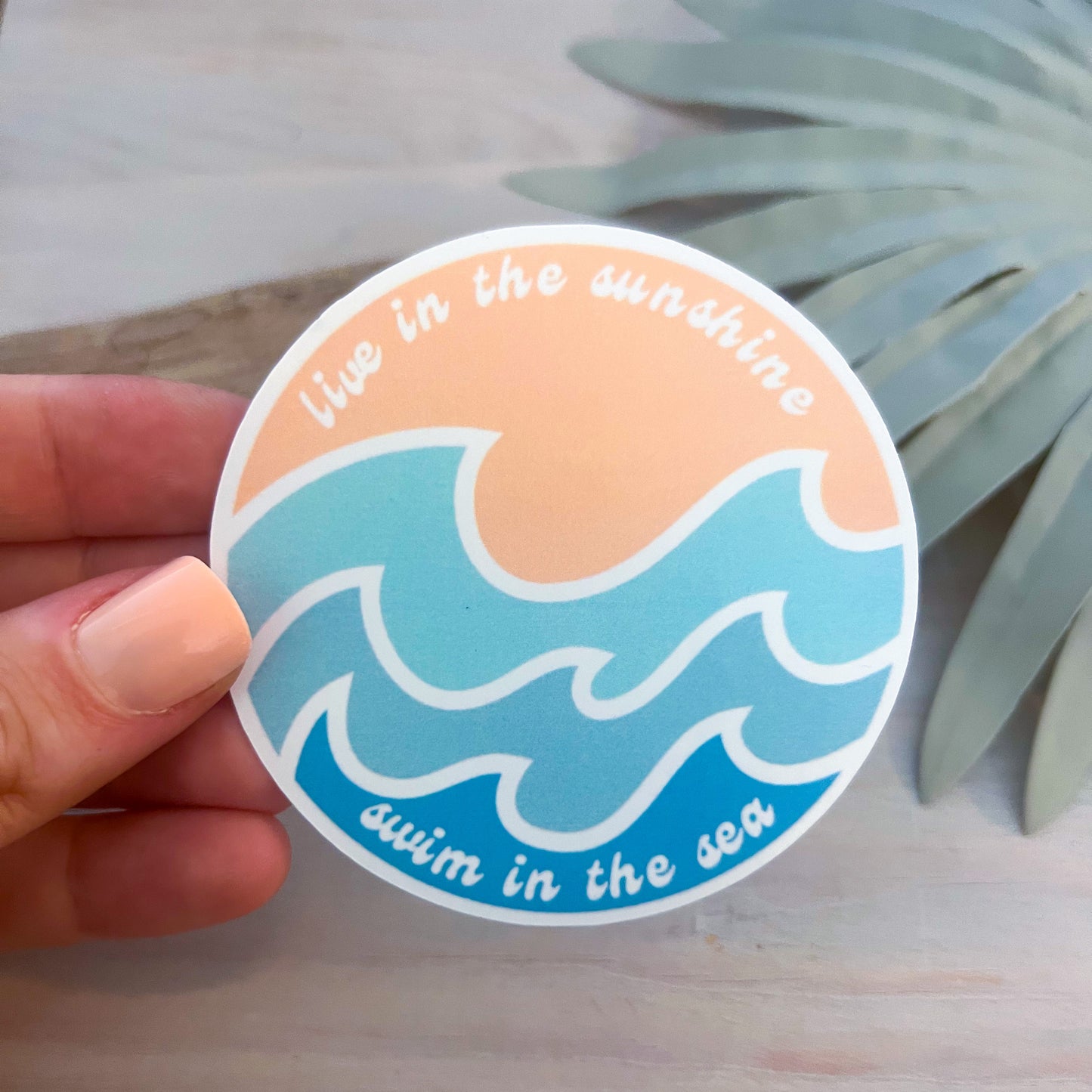Live in the Sunshine, Swim in the Sea Decal | Waterproof Vinyl Stickers
