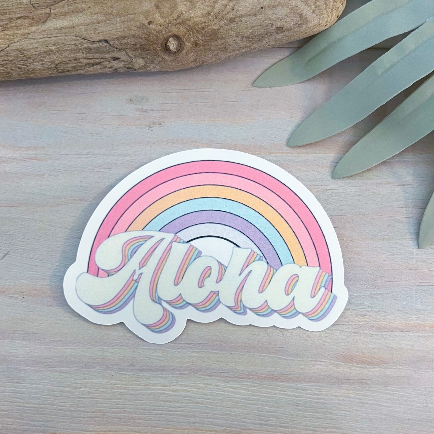 Aloha Rainbow Decal | Waterproof Vinyl Stickers
