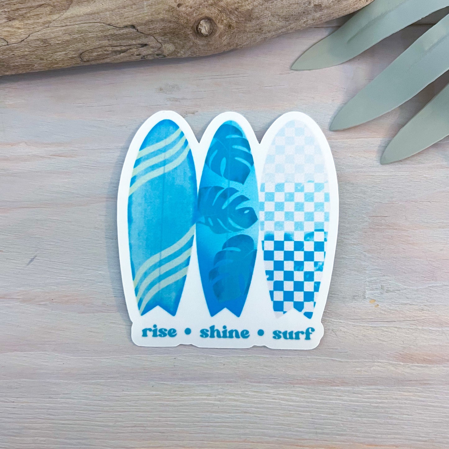 Rise Shine Surf Decal | Waterproof Vinyl Stickers