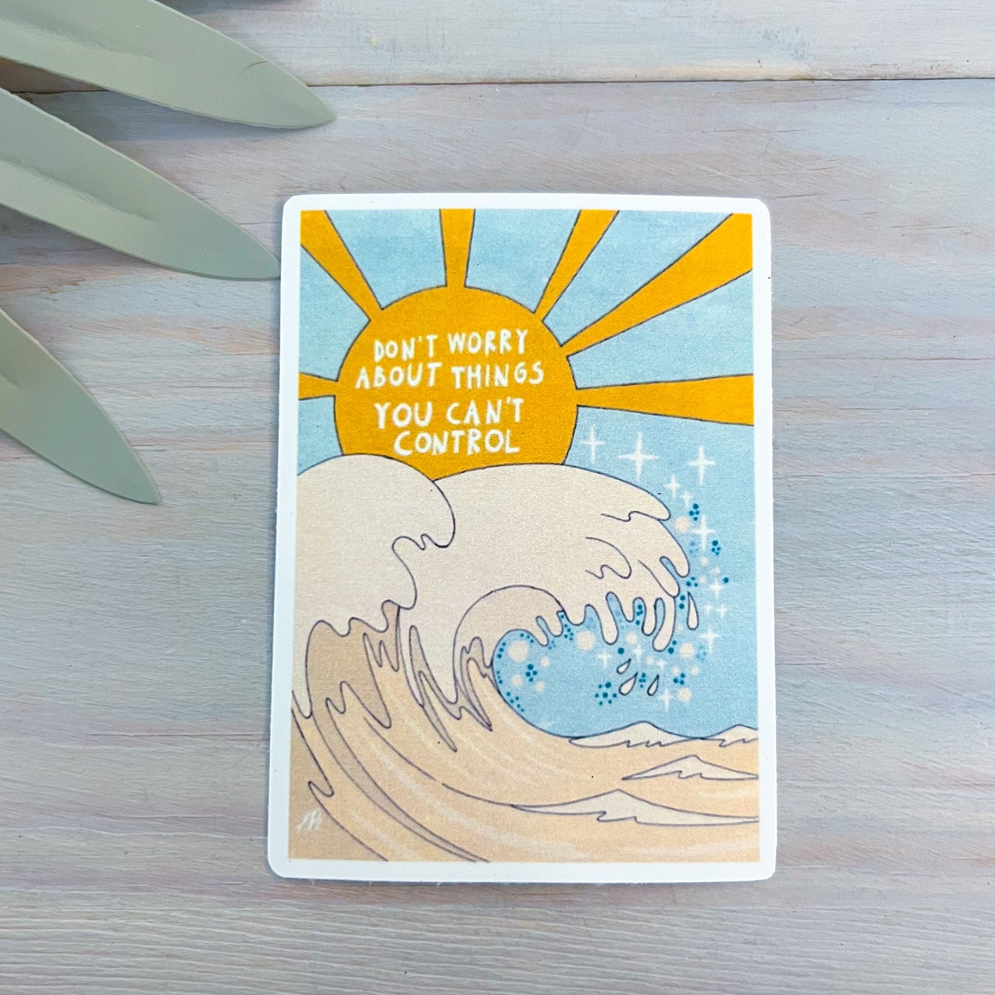 Sunshine & Waves Postcard Decal | Waterproof Vinyl Stickers