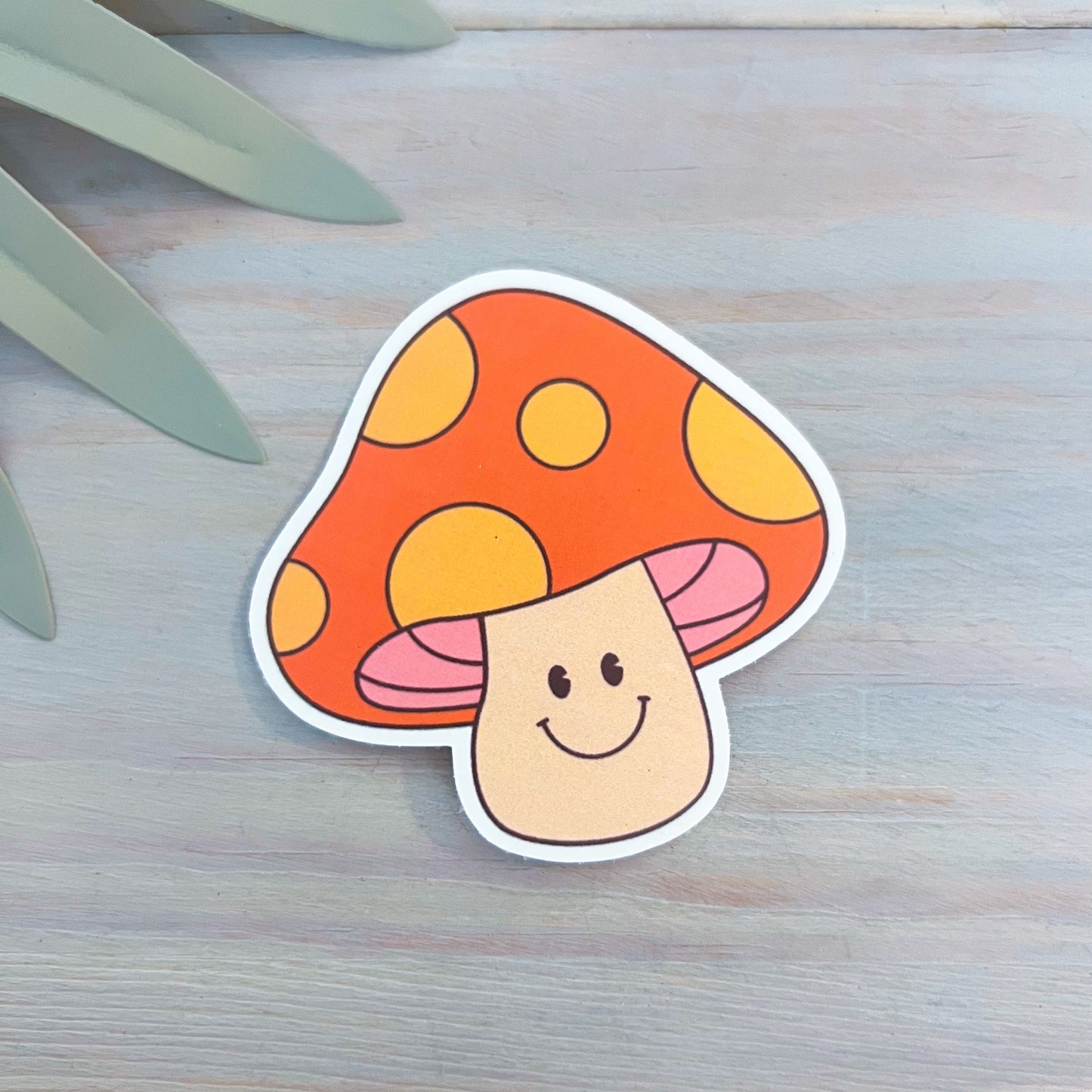 Smiley Mushroom Decal | Waterproof Vinyl Stickers