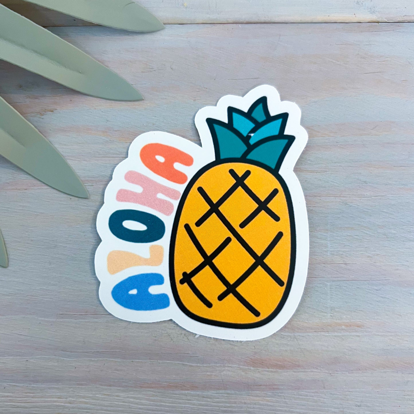 Aloha Pineapple Decal | Waterproof Vinyl Stickers