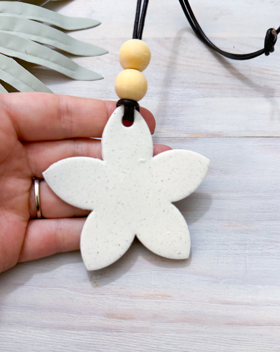 Flower Essential Oil Car Diffuser Charm | Handmade Polymer Clay Car Charm