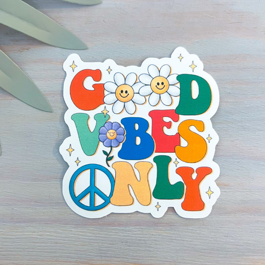 Good Vibes Only Decal | Waterproof Vinyl Stickers