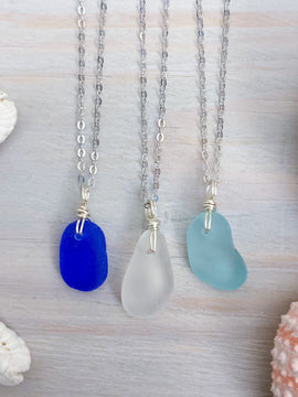 Dainty Genuine Sea Glass Necklace
