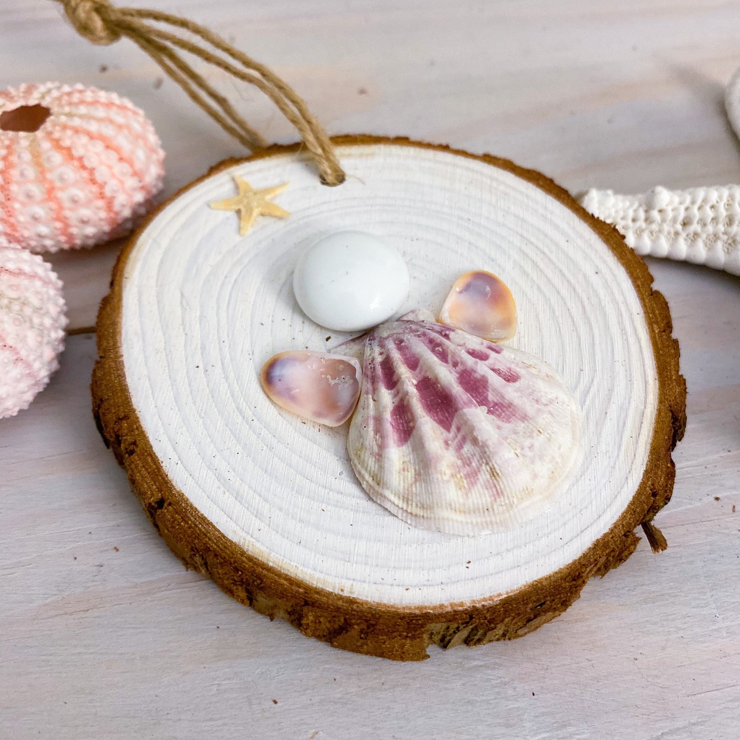 Seashell Angel Ornament - Beach Christmas Ornament