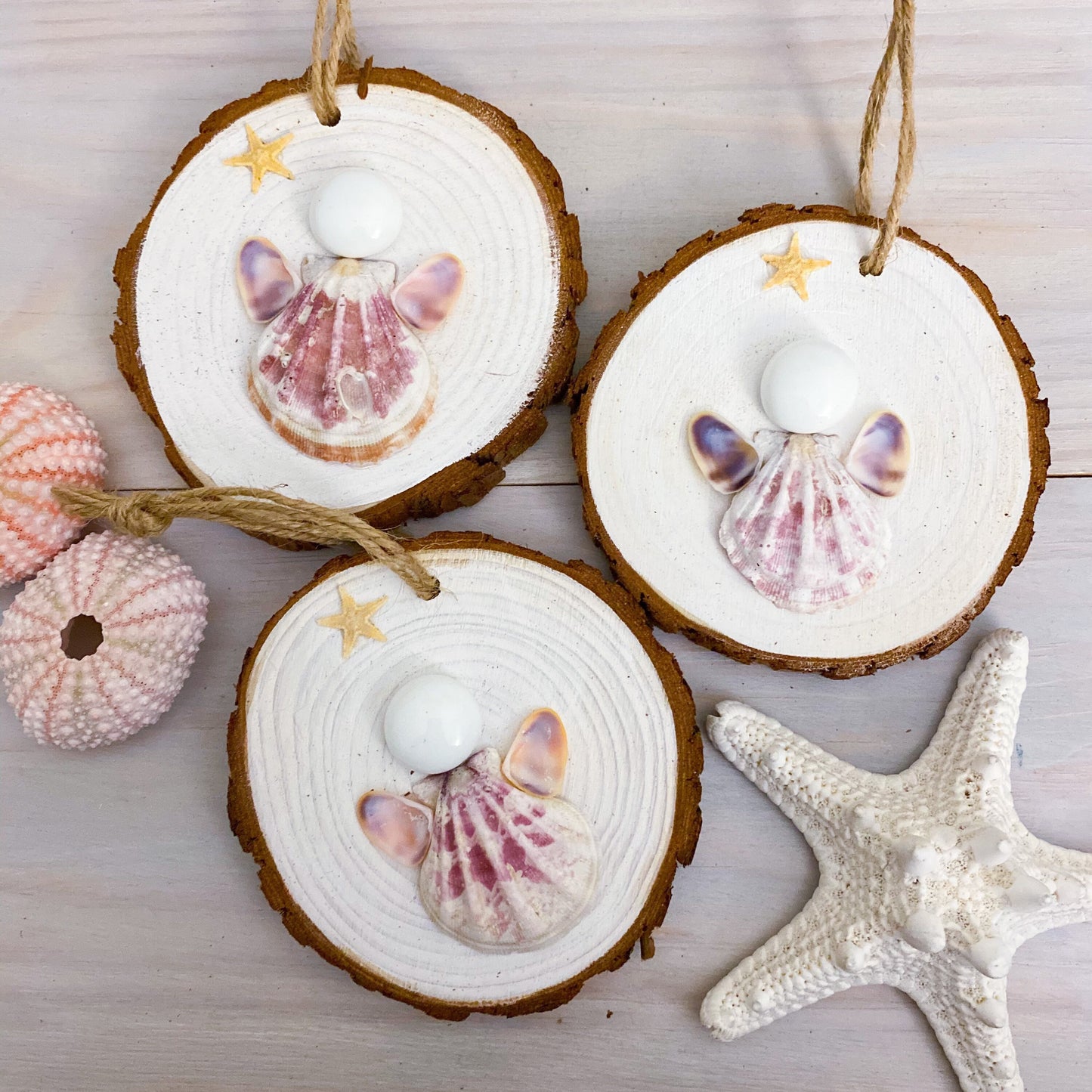 Seashell Angel Ornament - Beach Christmas Ornament