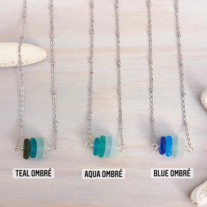 Sea Glass Bar Necklace