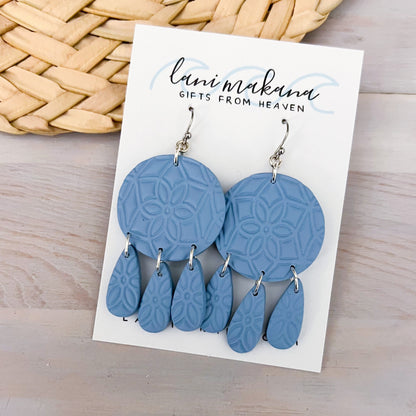 Mandala Dreamcatcher Clay Earrings | Handmade Lightweight Polymer Clay Earrings