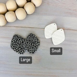 Simple Textured Diamond Dangle Clay Earrings | Handmade Lightweight Polymer Clay Earrings