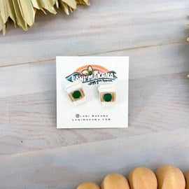 Classic Coffee Cup Clay Stud Earrings | Handmade Lightweight Polymer Clay Earrings
