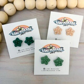 Simple Succulent Clay Stud Earrings | Handmade Lightweight Polymer Clay Earrings