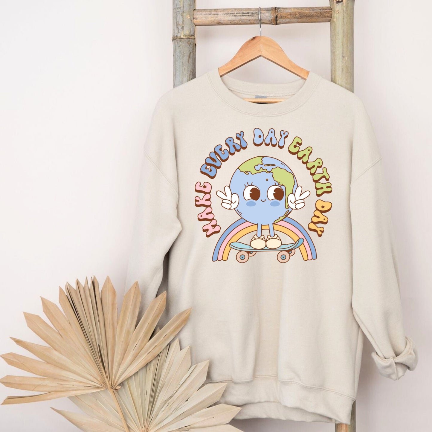 Earth Day Sweatshirt - Make Everyday Earth Day - Environmental Clothing - Save The Planet - Earth Lover Gildan Crewneck Sweatshirt