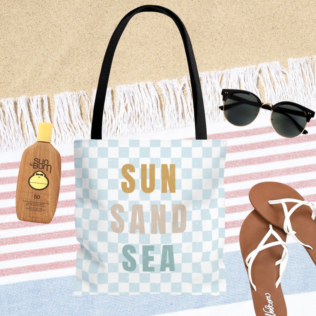 Sun Sand Sea Ocean Tote - Double Sided Beach Tote Bag